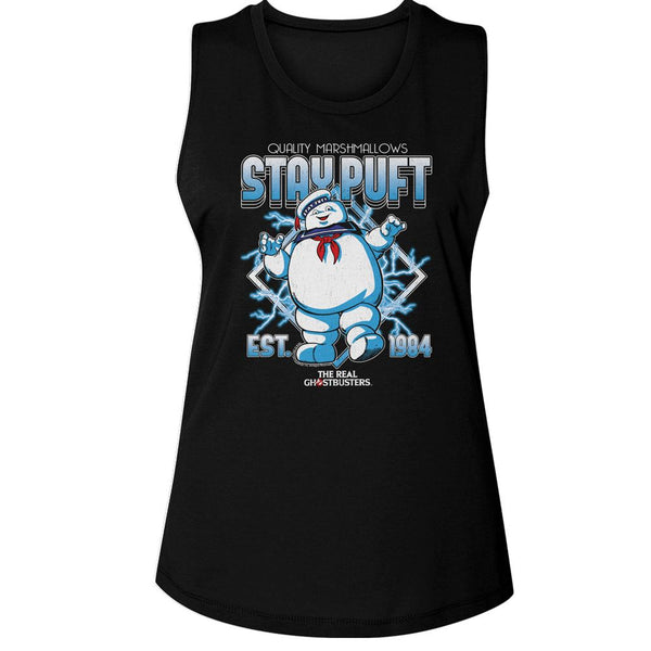 THE REAL GHOSTBUSTERS TANK Top, RGB Stay Puft Electricity