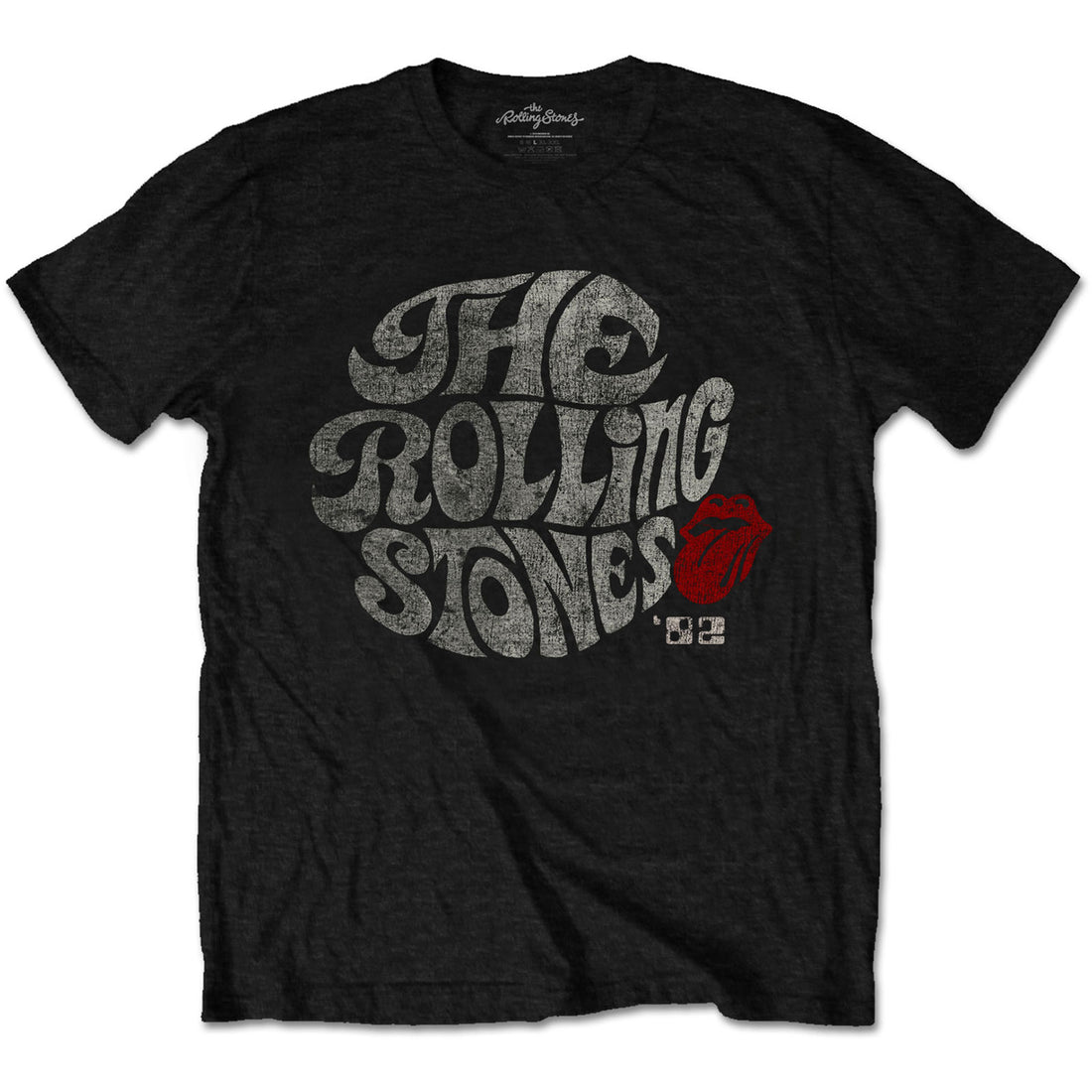 THE ROLLING STONES Attractive T-Shirt, Swirl Logo &