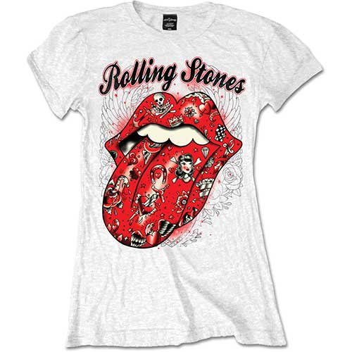 THE ROLLING STONES Ladies T-Shirt, Tattoo Flash