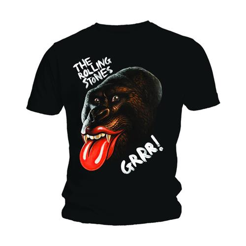 THE ROLLING STONES Attractive T-Shirt, Grrr Black Gorilla