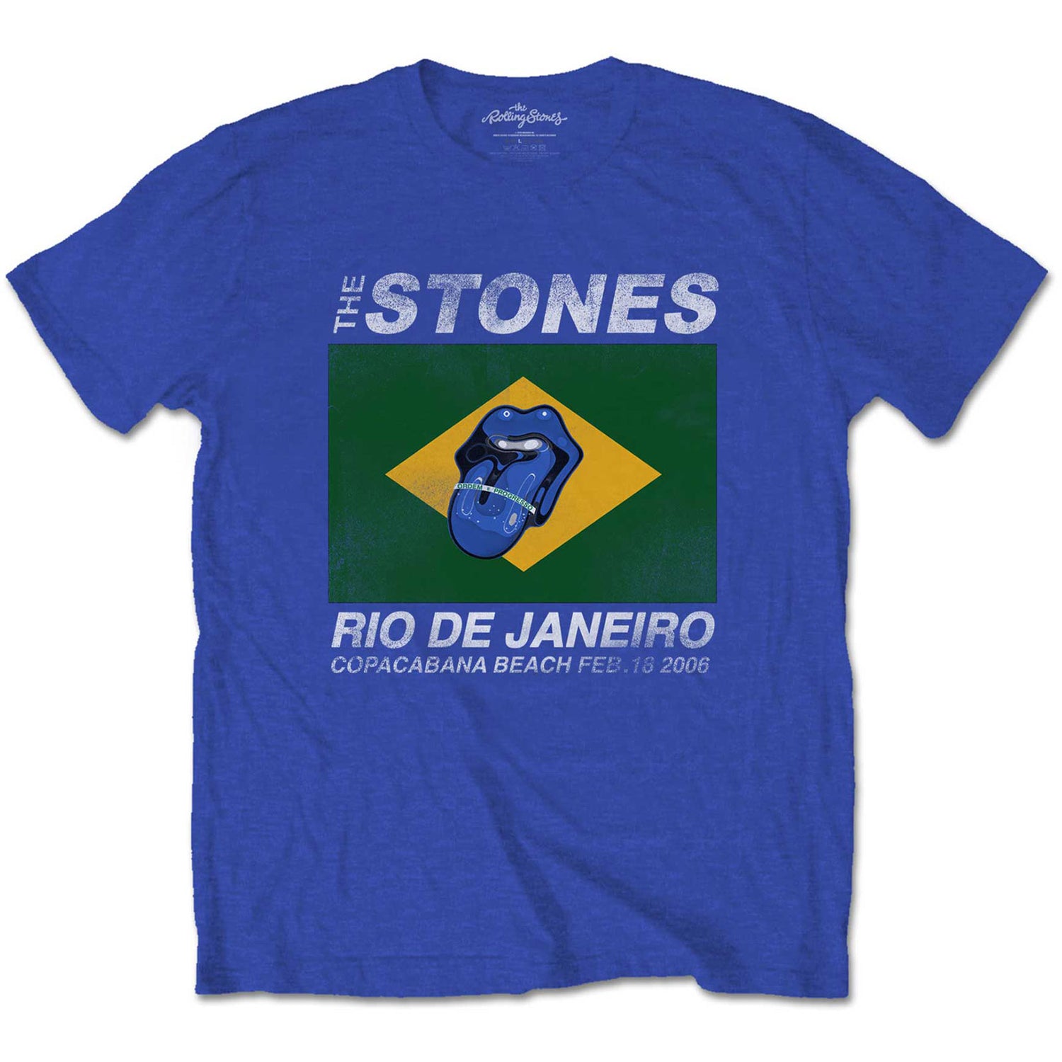 THE ROLLING STONES Attractive T-Shirt, Copacabana Blue