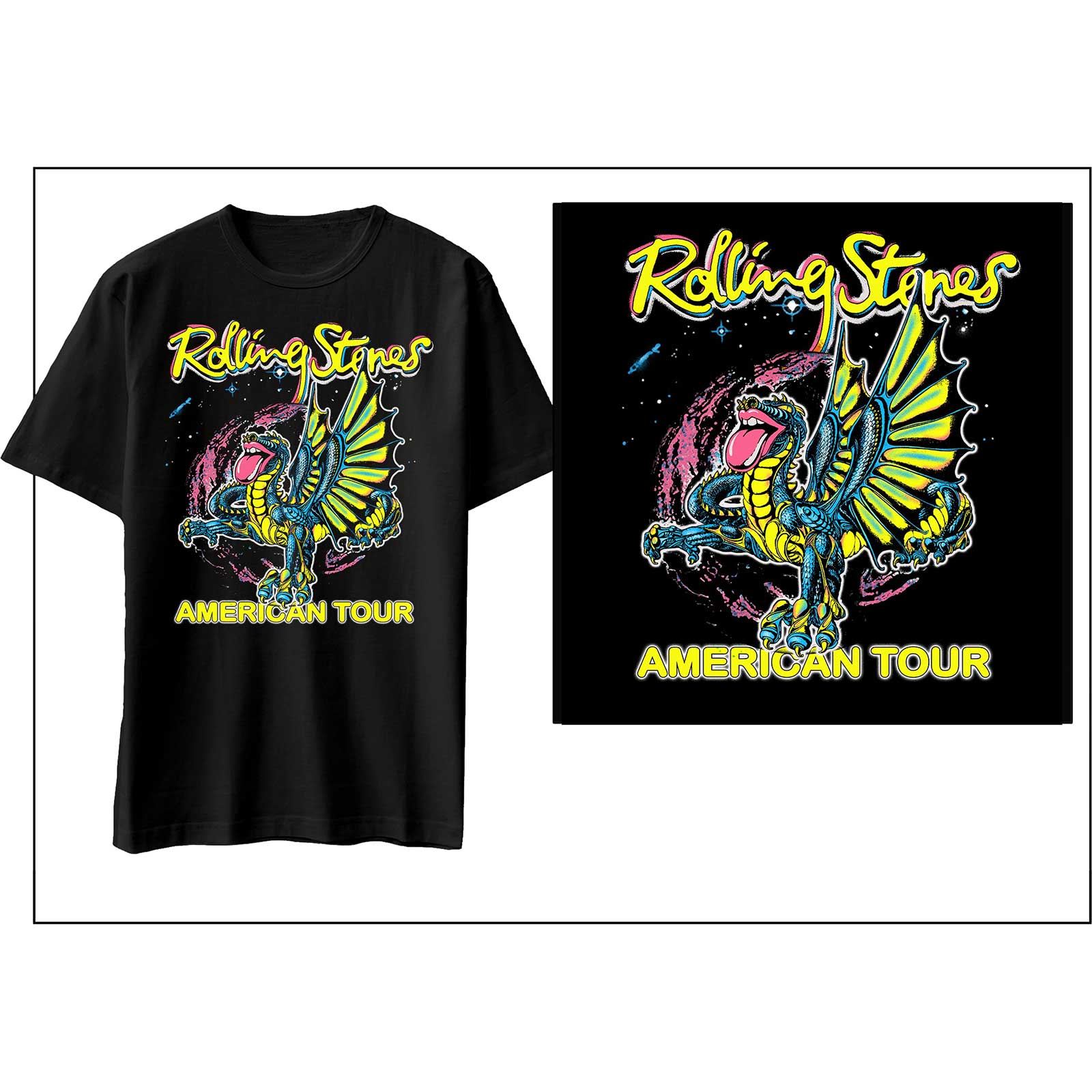 THE ROLLING STONES Attractive T-Shirt, American Tour Dragon