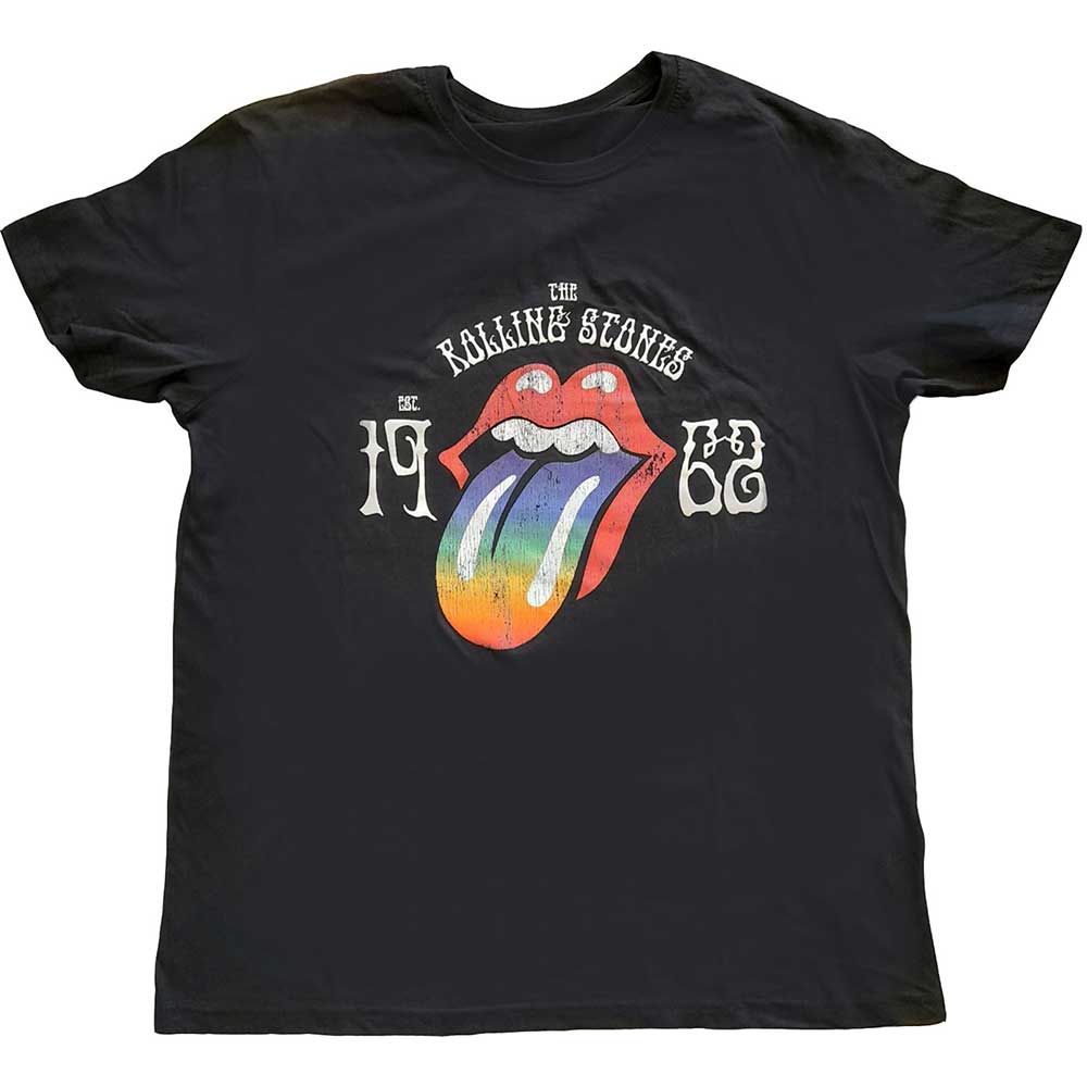 ROLLING STONES Attractive T-Shirt, Sixty Rainbow Tongue