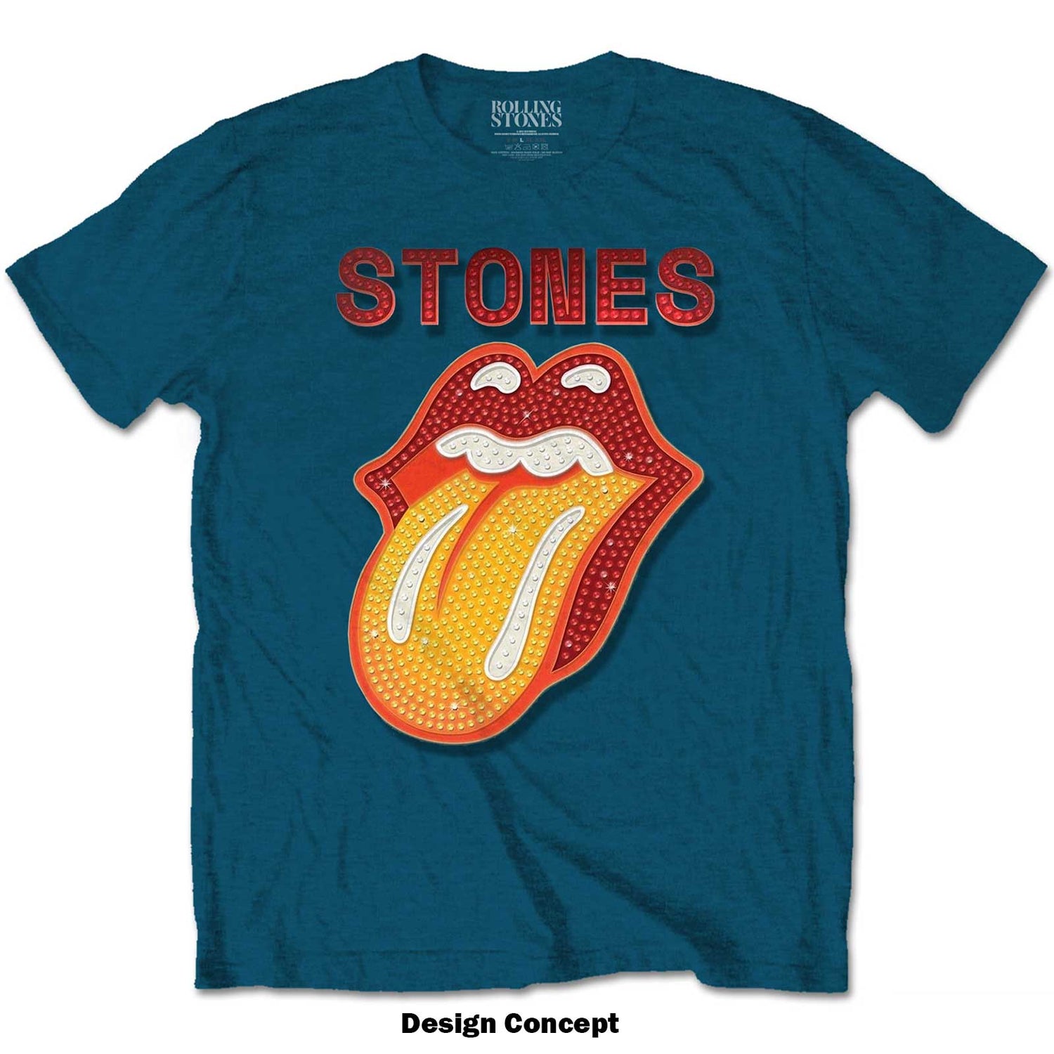 THE ROLLING STONES Attractive T-Shirt, Dia Tongue