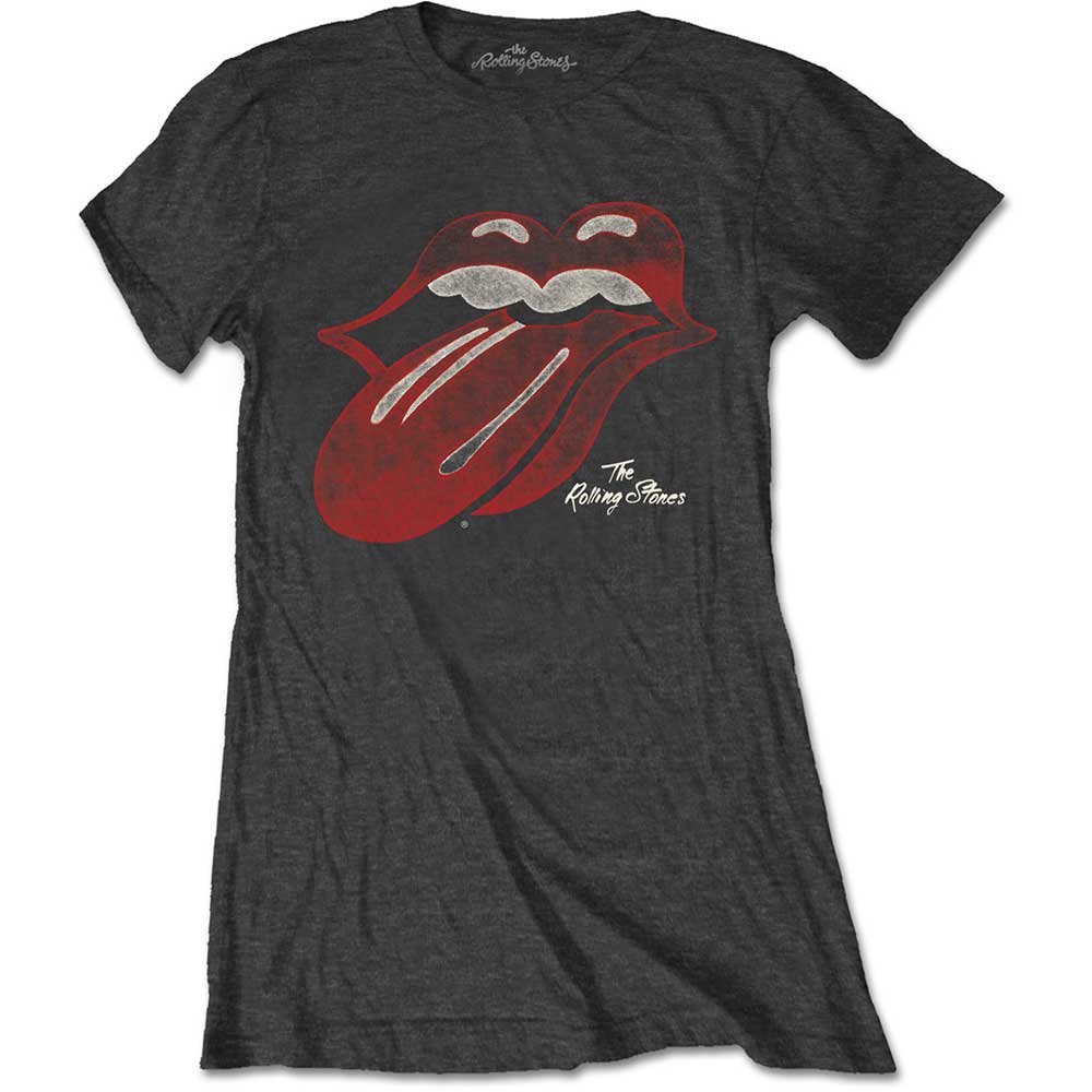 THE ROLLING STONES T-Shirt for Ladies, Vintage Tongue Logo