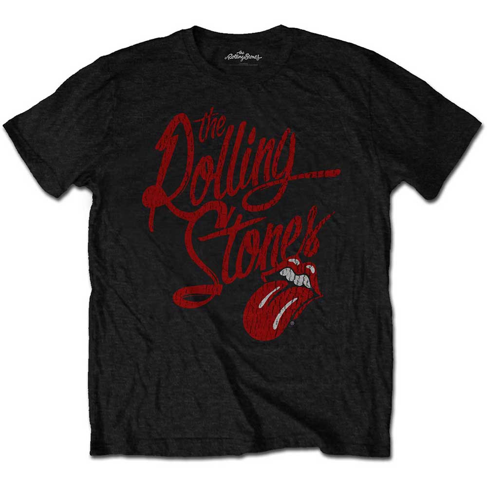 ROLLING STONES Attractive T-Shirt, Script Logo