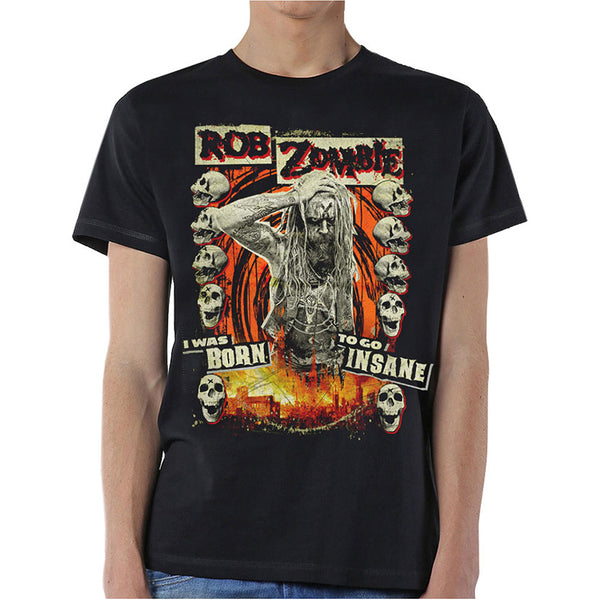 ROB ZOMBIE Attractive T-Shirt, Born To Go Insane