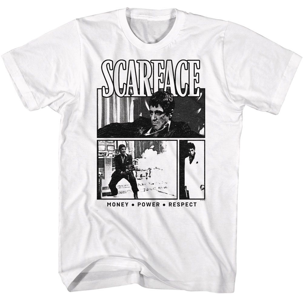 SCARFACE Eye-Catching T-Shirt, Comic Background