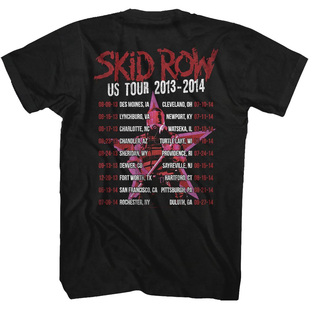 SKID ROW Eye-Catching T-Shirt, US Tour 2013-14