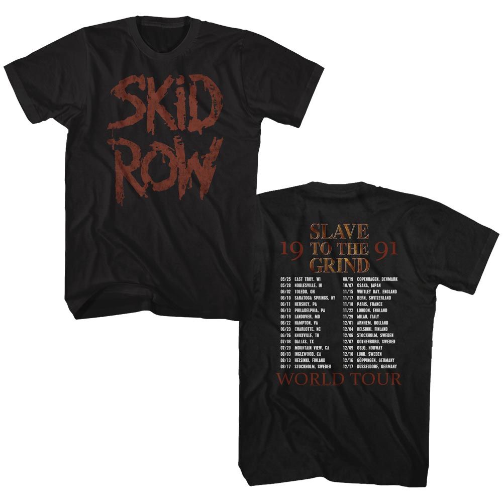 SKID ROW Eye-Catching T-Shirt, World Tour 1991