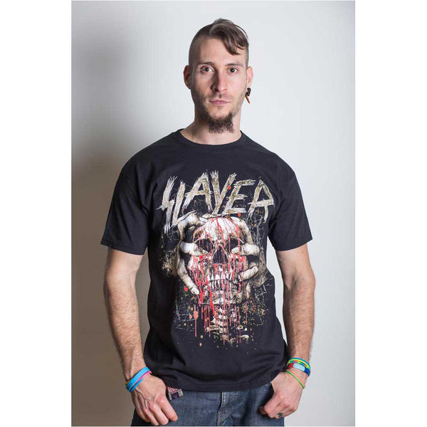 SLAYER Attractive T-Shirt, Skull Clench