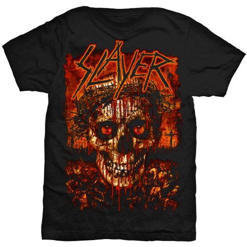 SLAYER Attractive T-Shirt, Crowned Skull