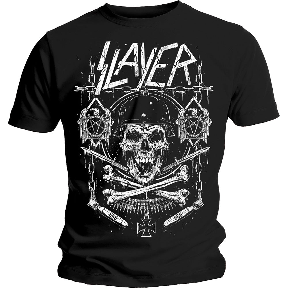 SLAYER Attractive T-Shirt, Skull &amp; Bones Revised