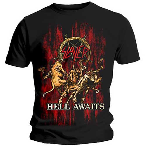 SLAYER Attractive T-Shirt, Hell Awaits