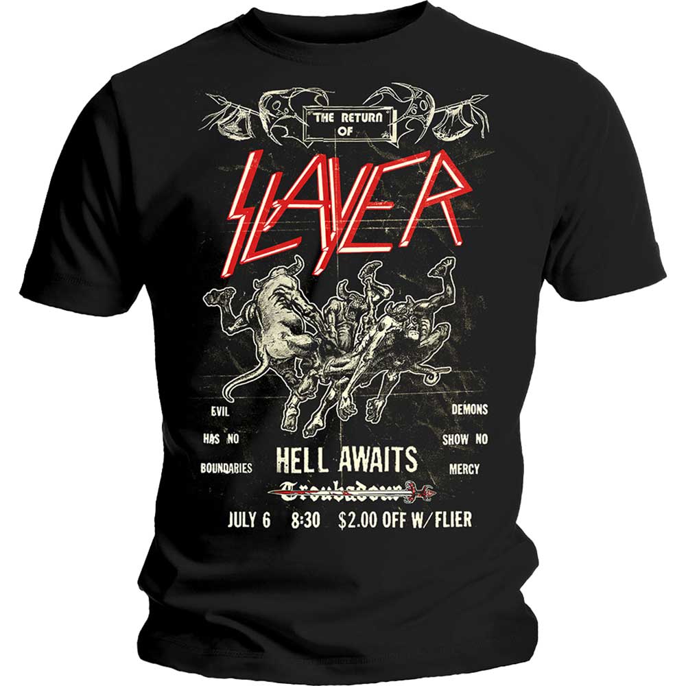 SLAYER Attractive T-Shirt, Vintage Flyer