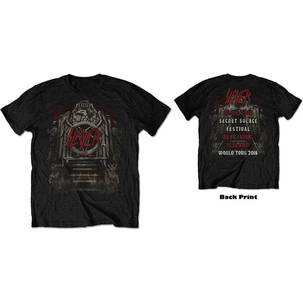 SLAYER Attractive T-Shirt, Eagle Grave 21/06/18 Iceland Event