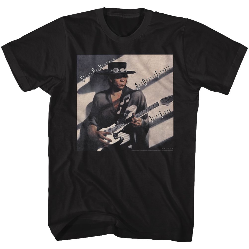 STEVIE RAY VAUGHAN Eye-Catching T-Shirt, Texas Flood