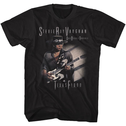 STEVIE RAY VAUGHAN Eye-Catching T-Shirt, Texas Flood Sketch