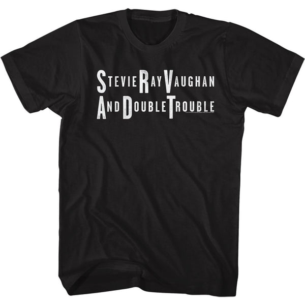STEVIE RAY VAUGHAN Eye-Catching T-Shirt, SRV & DT Logo