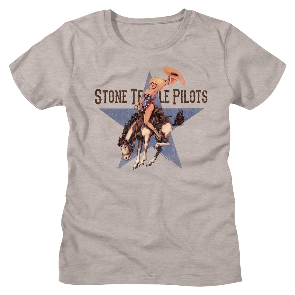 Women Exclusive STONE TEMPLE PILOTS Eye-Catching T-Shirt, Riding Bronco