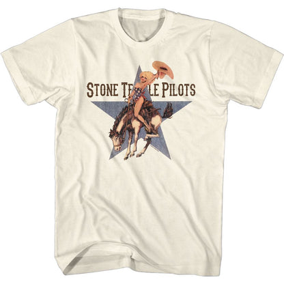 STONE TEMPLE PILOTS Eye-Catching T-Shirt, Riding Bronco