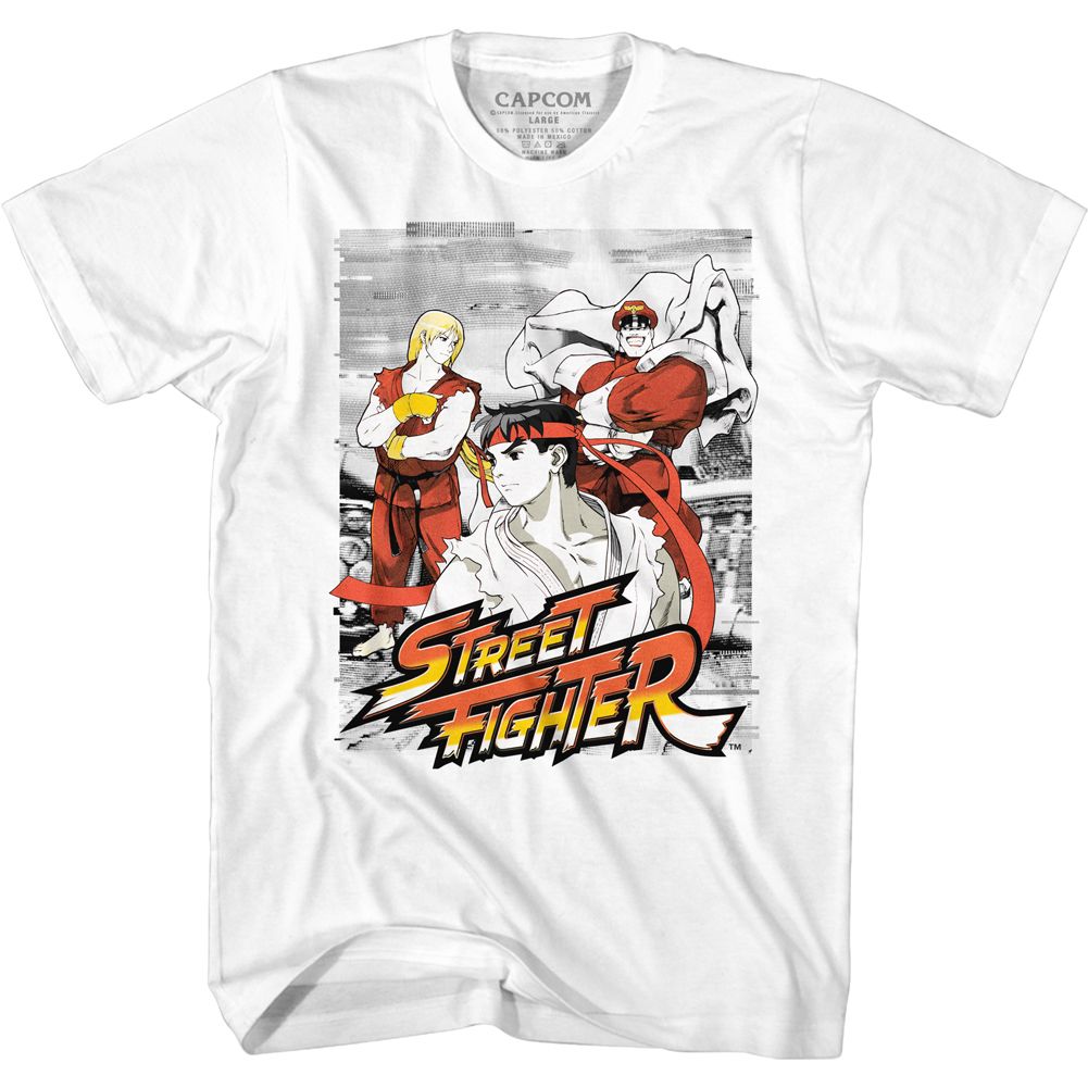 STREET FIGHTER Brave T-Shirt, Grainy Background