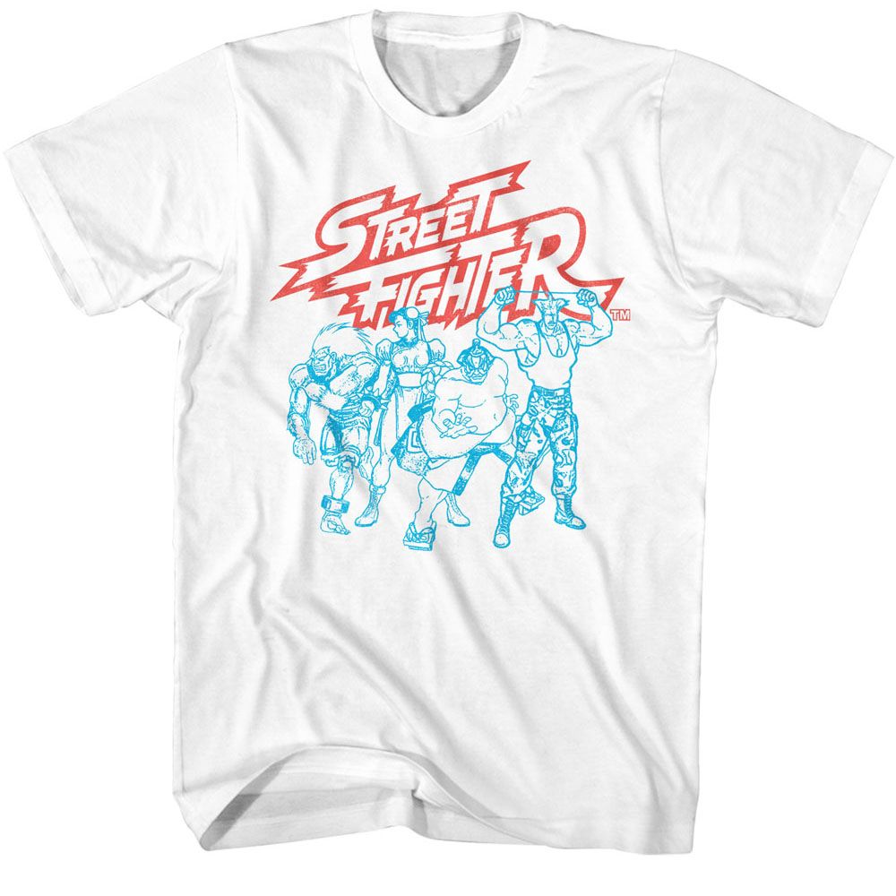 STREET FIGHTER Brave T-Shirt, SF2 Fighters Group