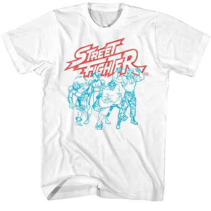 STREET FIGHTER Brave T-Shirt, SF2 Fighters Group