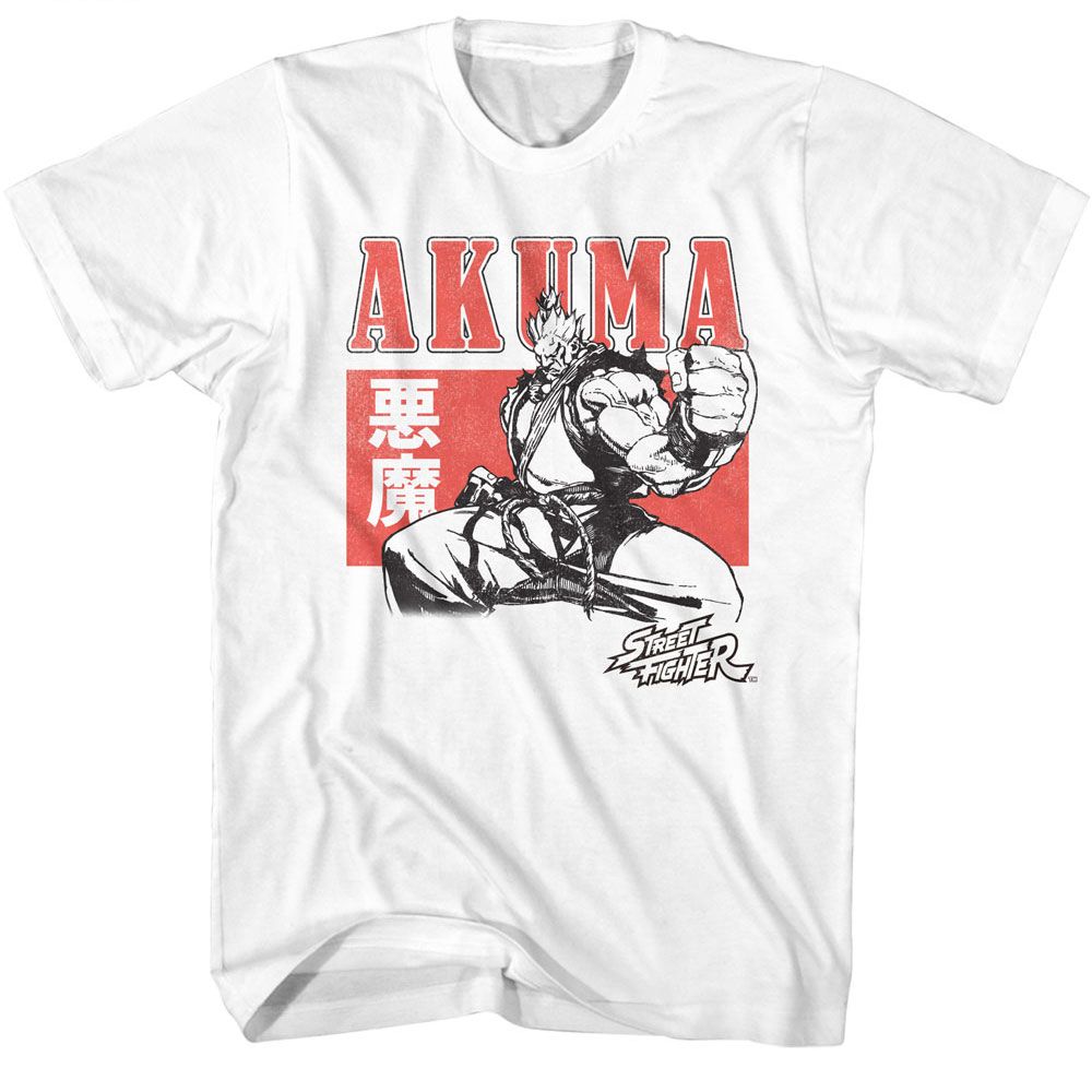 STREET FIGHTER Eye-Catching T-Shirt, Akuma Character Block