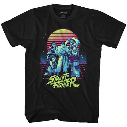 STREET FIGHTER Brave T-Shirt, Synthwave Fighter