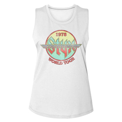 Women Exclusive STYX Eye-Catching Muscle Tank, World Tour 78