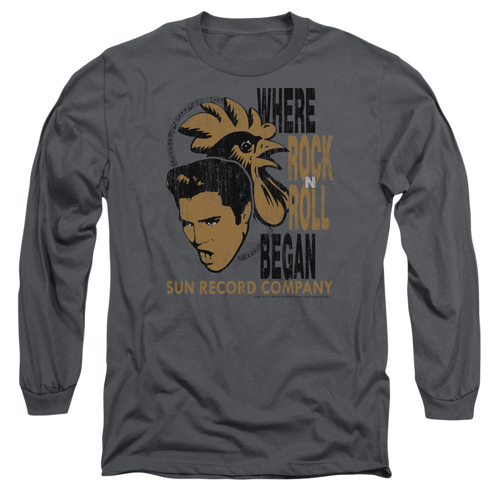 SUN RECORDS Impressive Long Sleeve T-Shirt, Elvis And Rooster