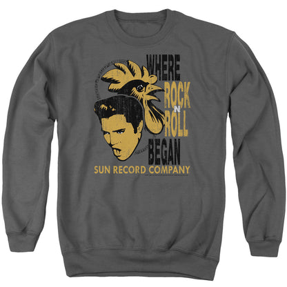 SUN RECORDS Deluxe Sweatshirt, Elvis And Rooster