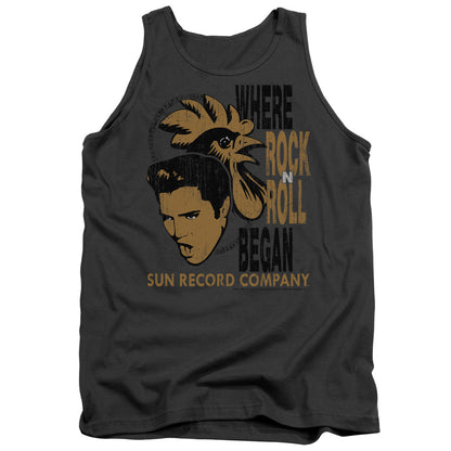 SUN RECORDS Impressive Tank Top, Elvis And Rooster