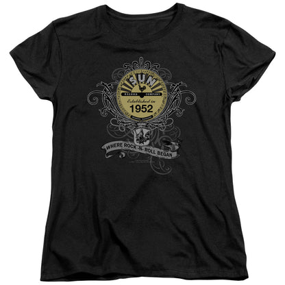 Women Exclusive SUN RECORDS T-Shirt, Rockin Scrolls