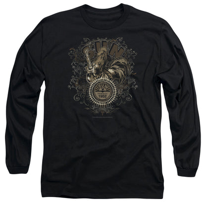 SUN RECORDS Impressive Long Sleeve T-Shirt, Scroll Around Rooster