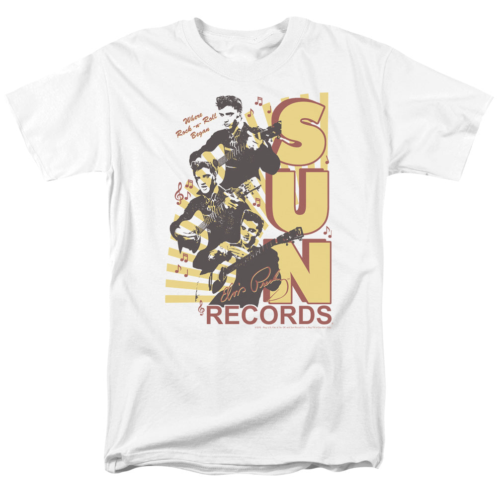 SUN RECORDS Impressive T-Shirt, Tri Elvis