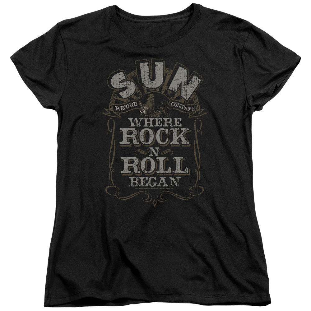 Women Exclusive SUN RECORDS T-Shirt, Where Rock Began Label