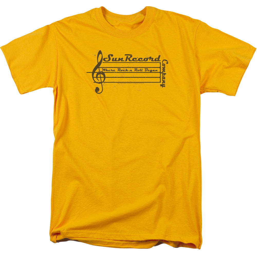 SUN RECORDS Impressive T-Shirt, Music Staff