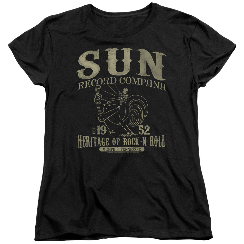 Women Exclusive SUN RECORDS T-Shirt, Rockabilly Bird