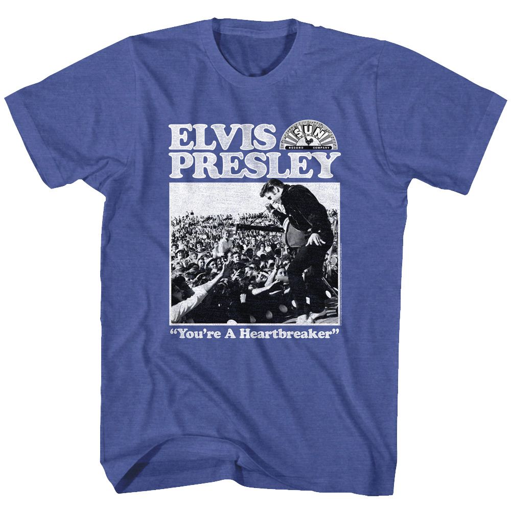 SUN RECORDS Eye-Catching T-Shirt, Elvis Heartbreaker