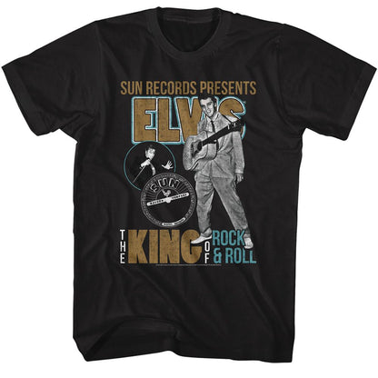 SUN RECORDS Eye-Catching T-Shirt, Elvis King of RnR