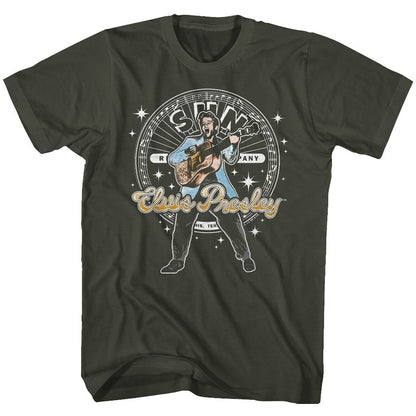 SUN RECORDS Eye-Catching T-Shirt, Circle and Sparkles