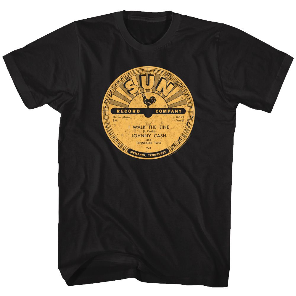 SUN RECORDS Eye-Catching T-Shirt, I Walk The Line