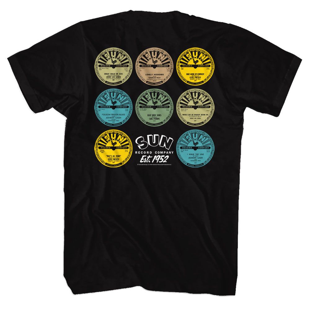 SUN RECORDS Eye-Catching T-Shirt, Various Singles