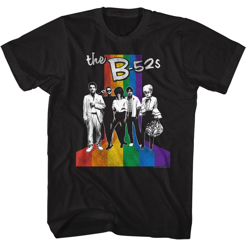 THE B-52s Eye-Catching T-Shirt, Band &amp; Rainbow