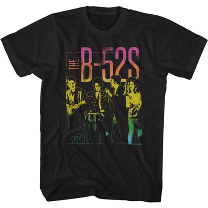 THE B-52s Eye-Catching T-Shirt, Band Photo Gradient