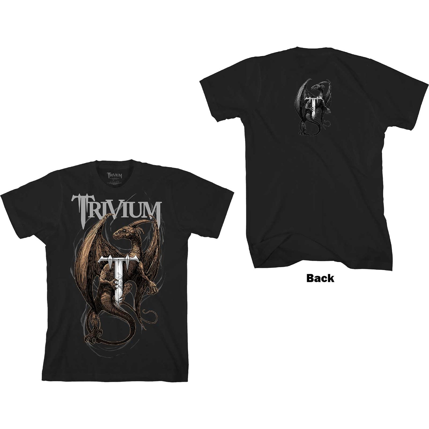 TRIVIUM Attractive T-Shirt, Perched Dragon