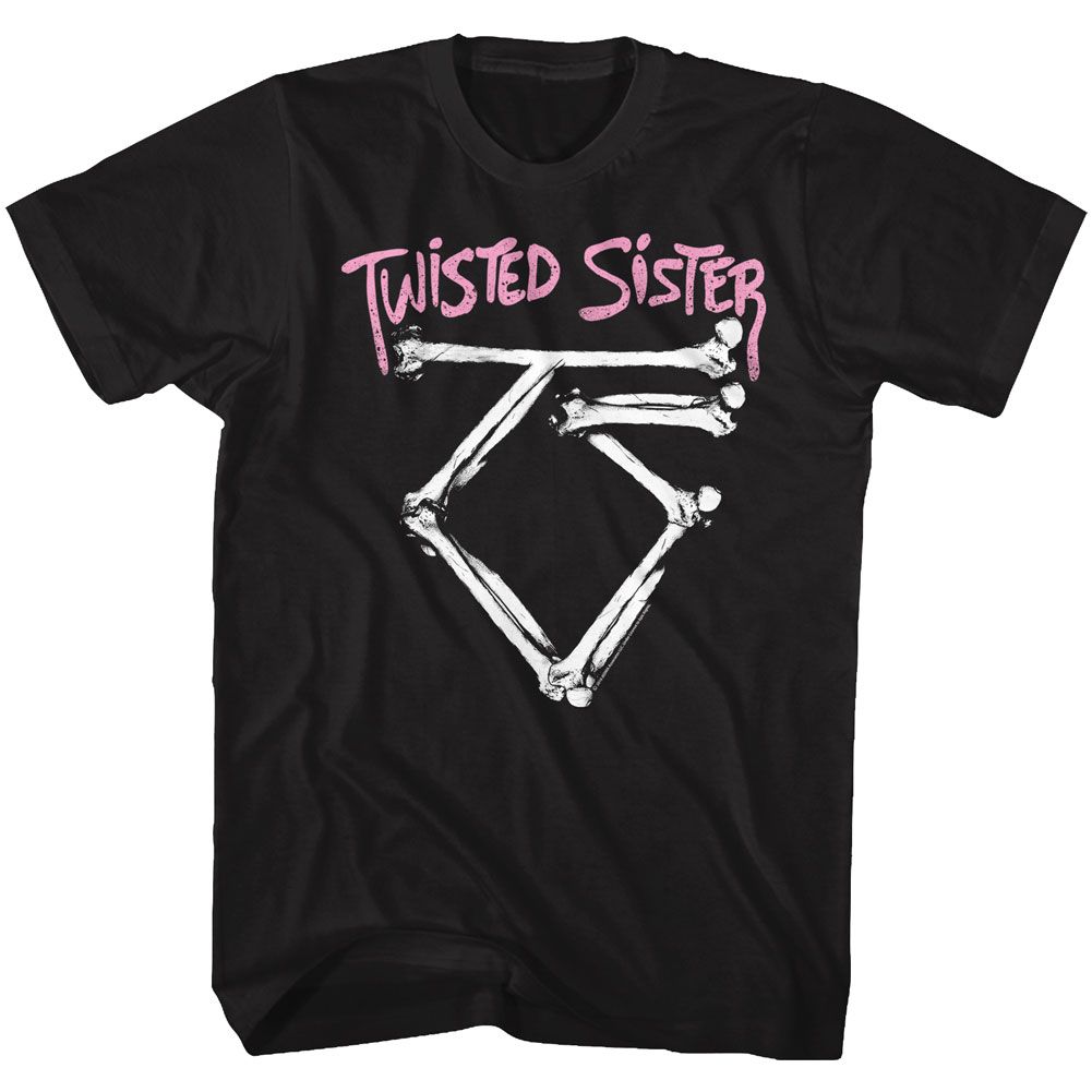 TWISTED SISTER Eye-Catching T-Shirt, Bone Logo