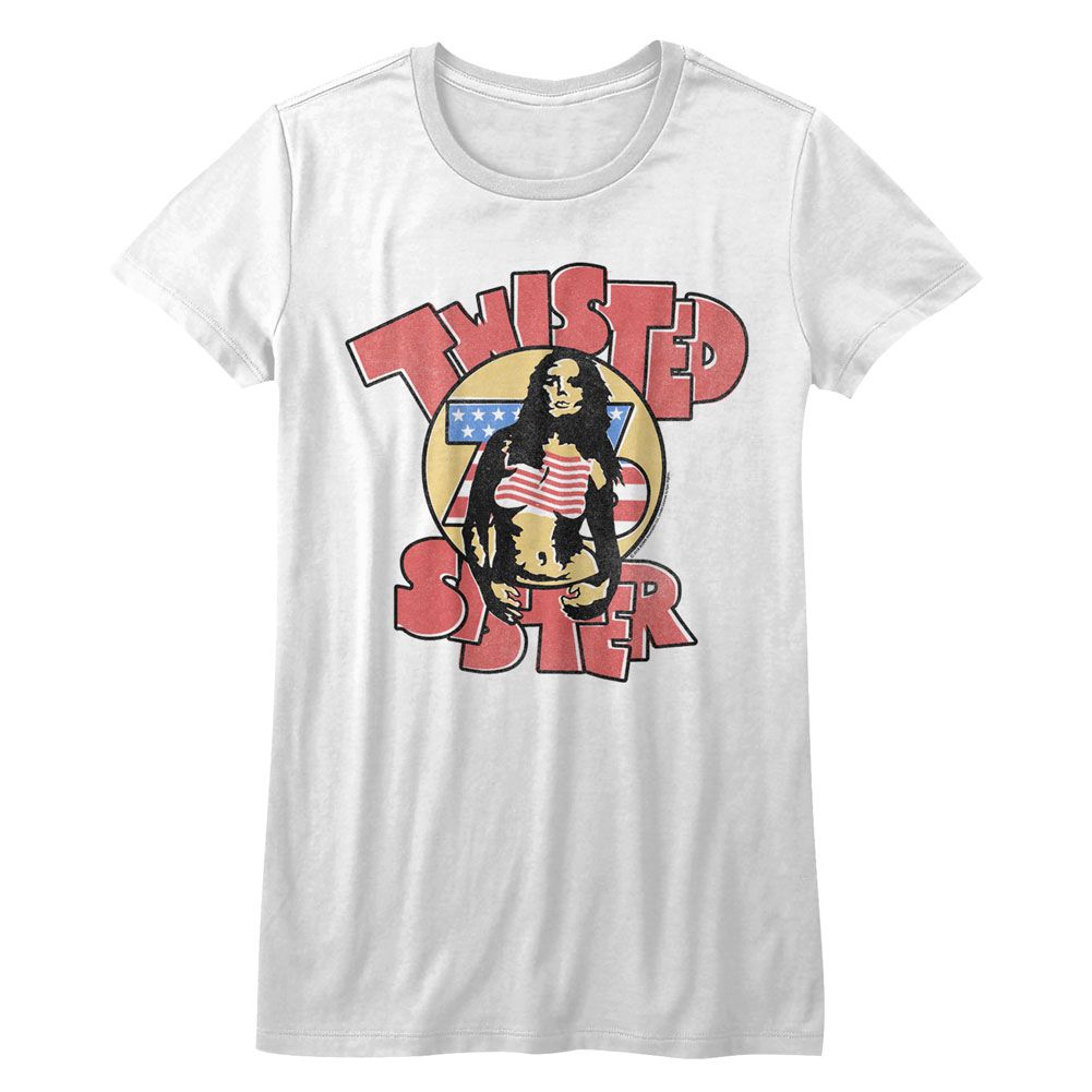 Women Exclusive TWISTED SISTER Eye-Catching T-Shirt, Twisted &